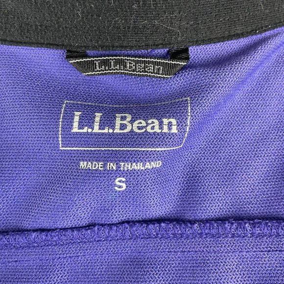 LL Bean Jacket Purple Spandex Full Zip Mock Neck Longsleeve Woman Small - Picture 8 of 9